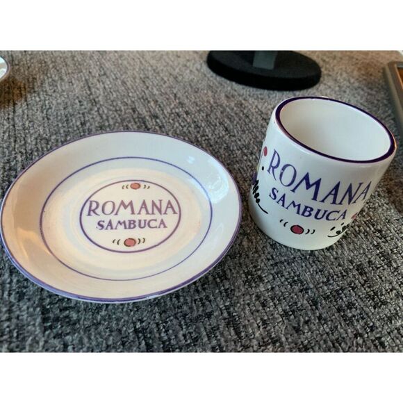Three Romana Sambuca Espresso Cup & Saucer Set Of 3 Porcelain Collectible White - Picture 3 of 5